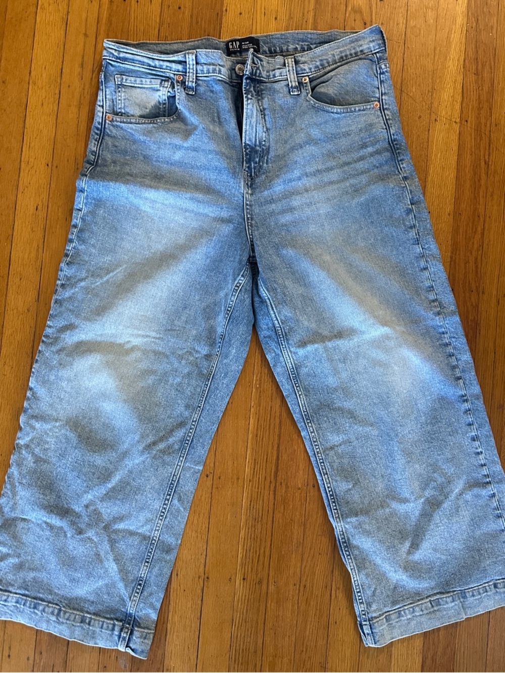 GAP Women's Light Blue Wide Leg Flare Jeans